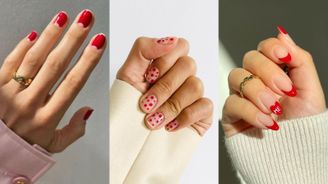 Milovaná barva, třpyt i minimalismus: 25 nápadů na romantické valentýnské nehty