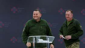 Šéf ukrajinské armády Valerij Zalužnyj na tiskové konferenci v Kyjevě (26.12.2023)