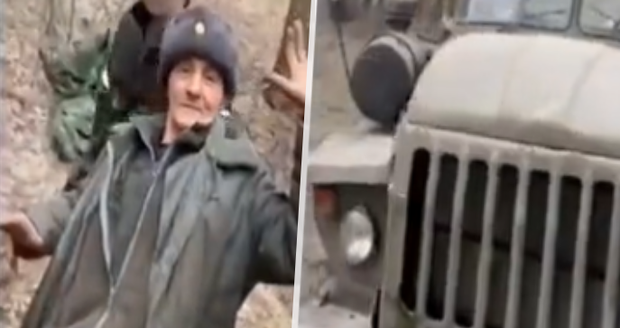 Statečný ukrajinský děda obral Rusy o náklaďák: Byl plný munice a jídla!
