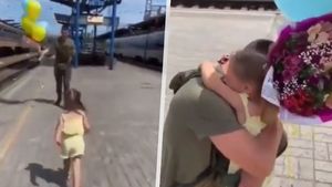 Dojemné video: Ukrajinská dívenka vítá svého tátu, který se vrátil z fronty!