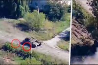Pád z tanku a náraz do stromu: Video ponižujícího útěku ruských vojáků baví internet