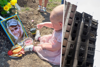 Malá holčička symbolicky posnídala s mrtvým tatínkem, který padl na Ukrajině