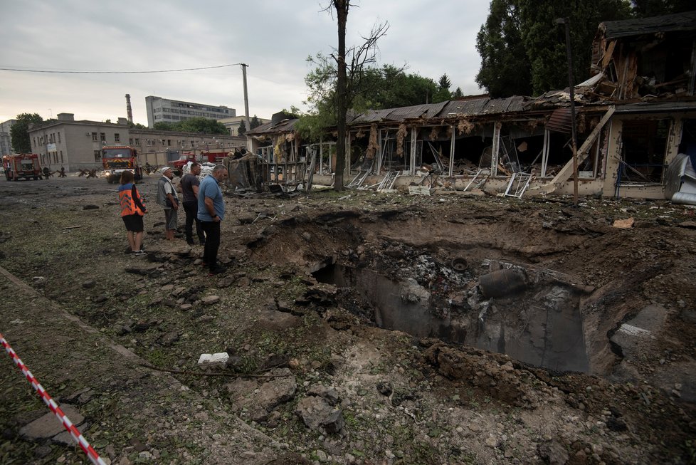 Válka na Ukrajině: Ruské ostřelování města Dnipro (16.7.2022)