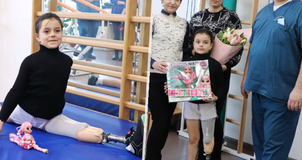 Gymnastce Saše (6) ruská raketa utrhla nohu: Má novou protézu a začala opět trénovat!