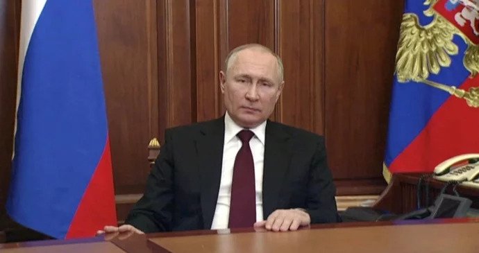 Ruský prezident Vladimir Putin. (21.2.2022)