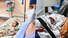 V Záporožské nemocnici leží zraněné malé děti.