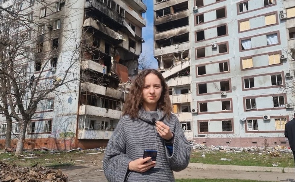 Anastasiia Aharkova, reportérka webu Proukrainu.cz v ukrajinském Záporoží.