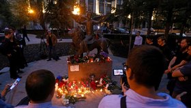 Válka na Ukrajině:  Pieta za zesnulou Darju Duginovou v Moskvě (22. 8. 2022)