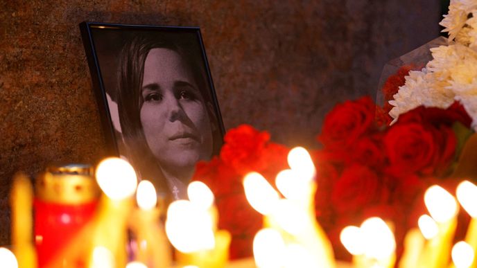 Válka na Ukrajině:  Pieta za zesnulou Darju Duginovou v Moskvě (22.8.2022)