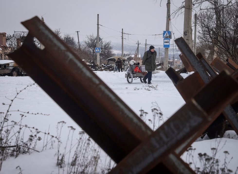 Válka na Ukrajině: Ukrajinské město Bachmut (17.2.2023)