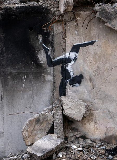 Válka na Ukrajině: Umělec Banksy se pochlubil svým dílem na Ukrajině (12.11.2022)