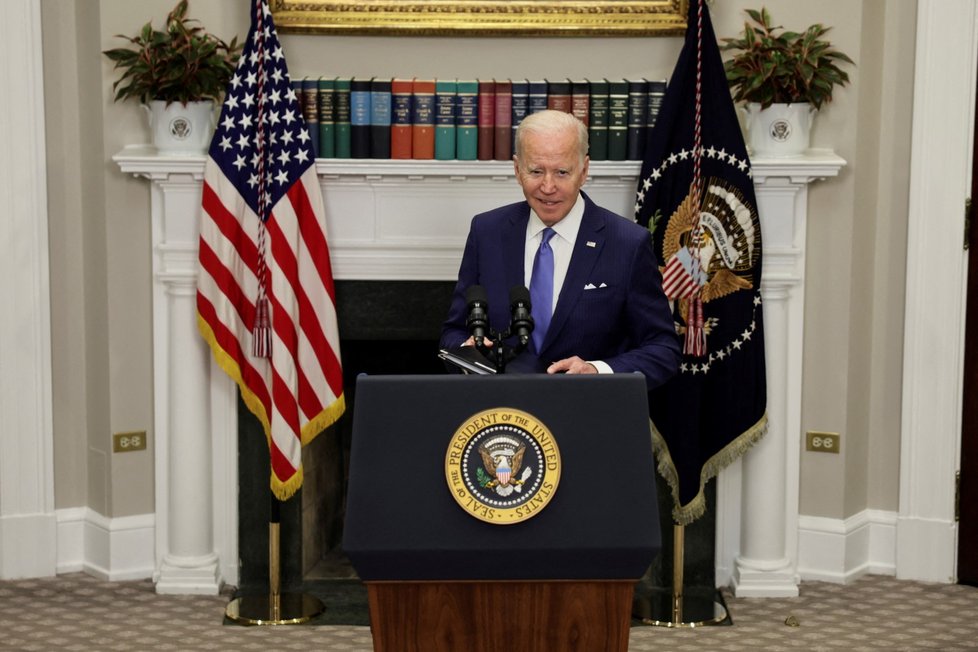 Válka na Ukrajině: Americký prezident Joe Biden požaduje více než 700 milionů na pomoc Ukrajině (28. 4. 2022).