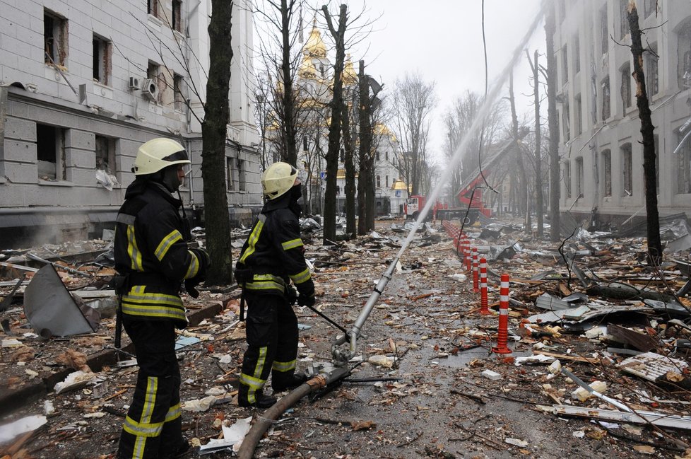 Válka na Ukrajině: Město Charkov v troskách (2.3.2022)