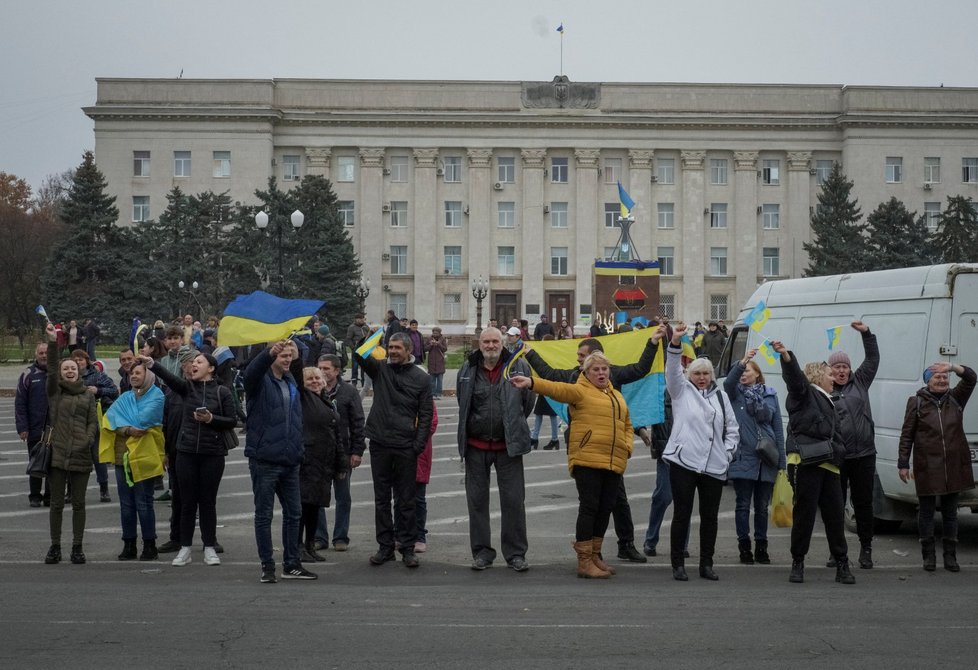 Válka na Ukrajině: Oslavy osvobození v Chersonu