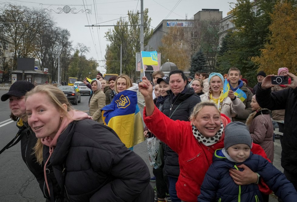 Válka na Ukrajině: Oslavy osvobození v Chersonu