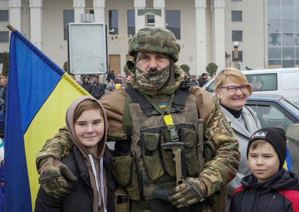 Válka na Ukrajině: Oslavy osvobození v Chersonu