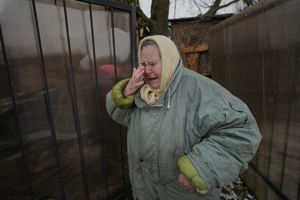 Válka na Ukrajině: Zničené domy v Doněcku (2.3.2022)