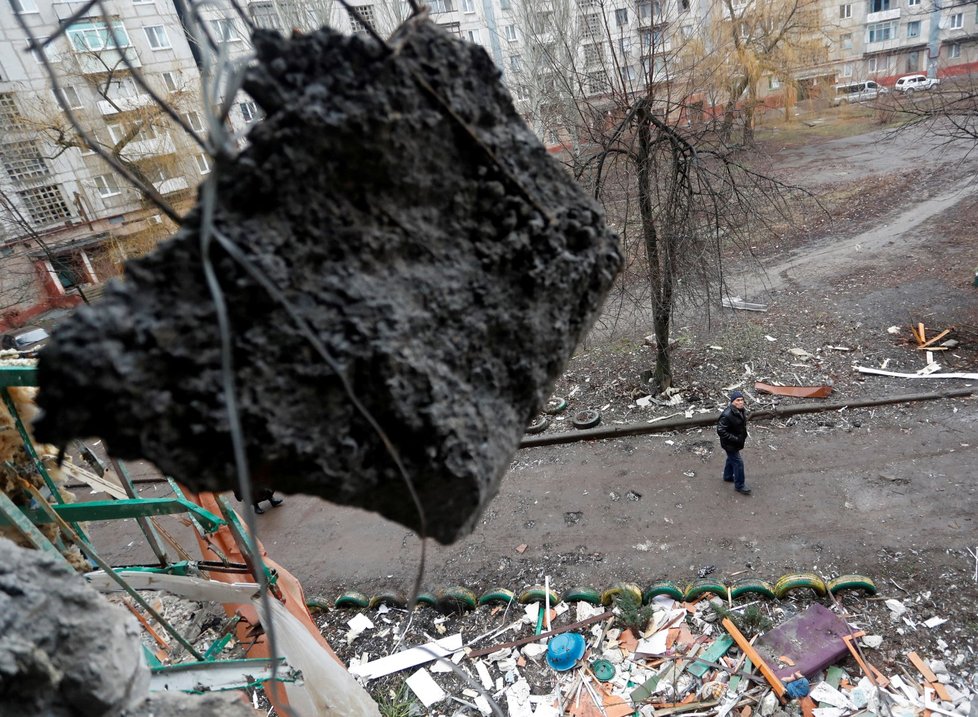 Válka na Ukrajině: Části Kyjeva jsou v troskách (2.3.2022)