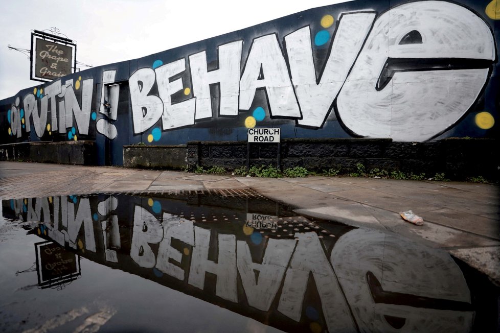 Válka na Ukrajině: Grafity ve Velké Británie (2.3.2022)