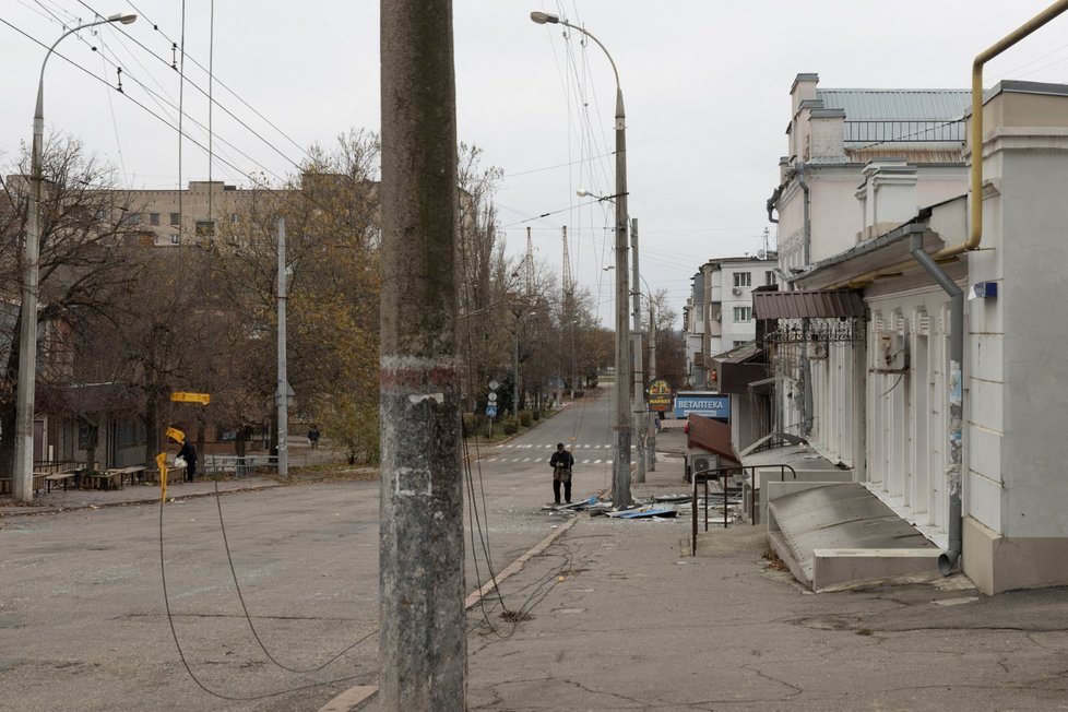 Cherson patří k městům nejvíce postiženým válkou na Ukrajině. (11. 12. 2022)