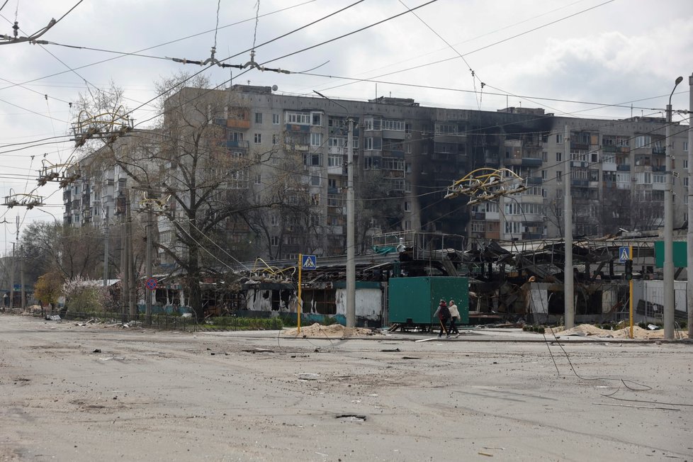 Válka na Ukrajině: Ulice Kyjeva téměř dva měsíce po začátku invaze (17. 4. 2022)