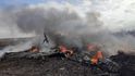 Válka na Ukrajině: Sestřelené ruské letadlo (3.4.2022)