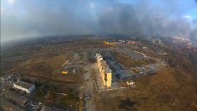 Válka na Ukrajině: Letecké snímky Mariupolu (14.3.2022)