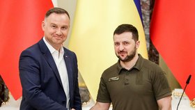 Válka na Ukrajině: Polský prezident Andrzej Duda v ukrajinském parlamentu s prezidentem Volodomyrem Zelenským (22.5.2022)