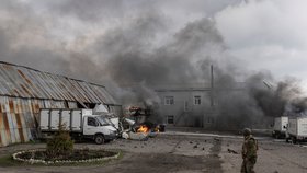 Válka na Ukrajině: Ostřelování v Luhanské oblasti (16. 4. 2022)