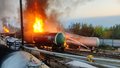 Válka na Ukrajině: Požár ropné rafinerie v Doněcké republice (26.7.2022)