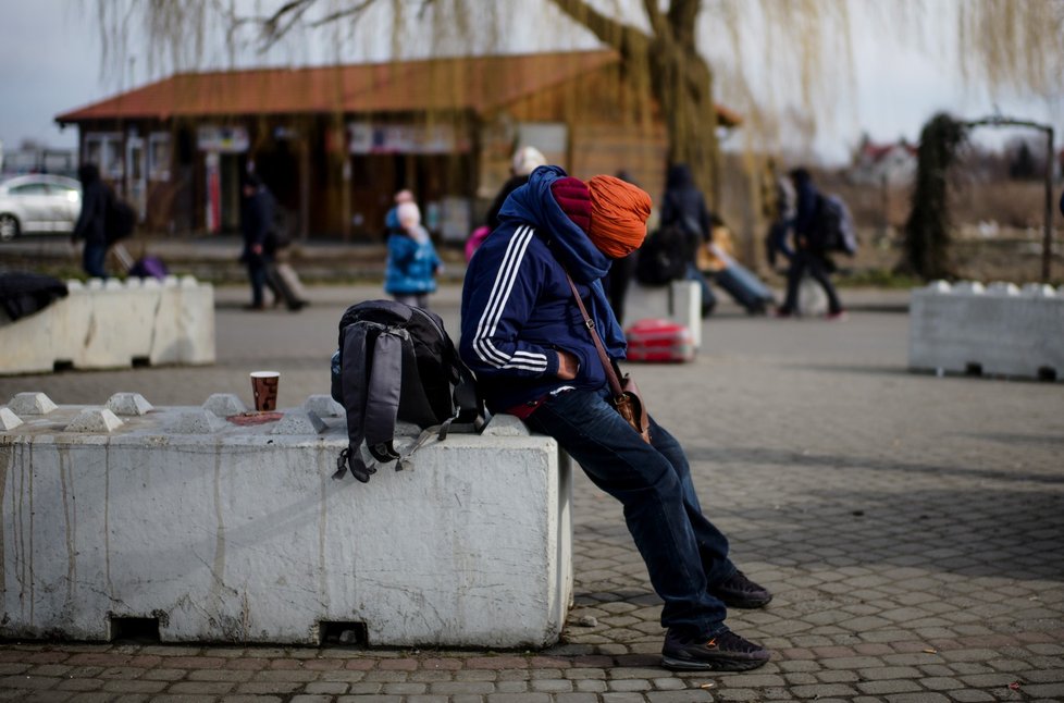 Válka na Ukrajině: Uprchlíci na hranici s Polskem (1.3.2022)