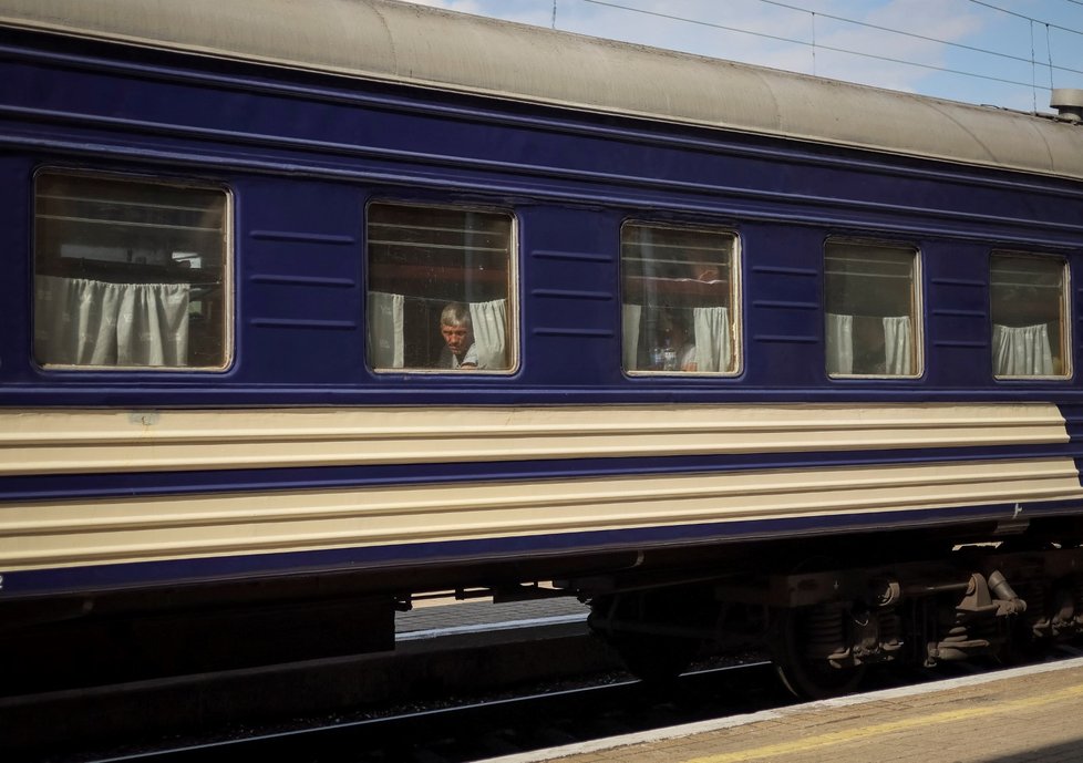 Válka na Ukrajina: Uprchlíci u vlaku, který míří do Lvova (20.7.2022)