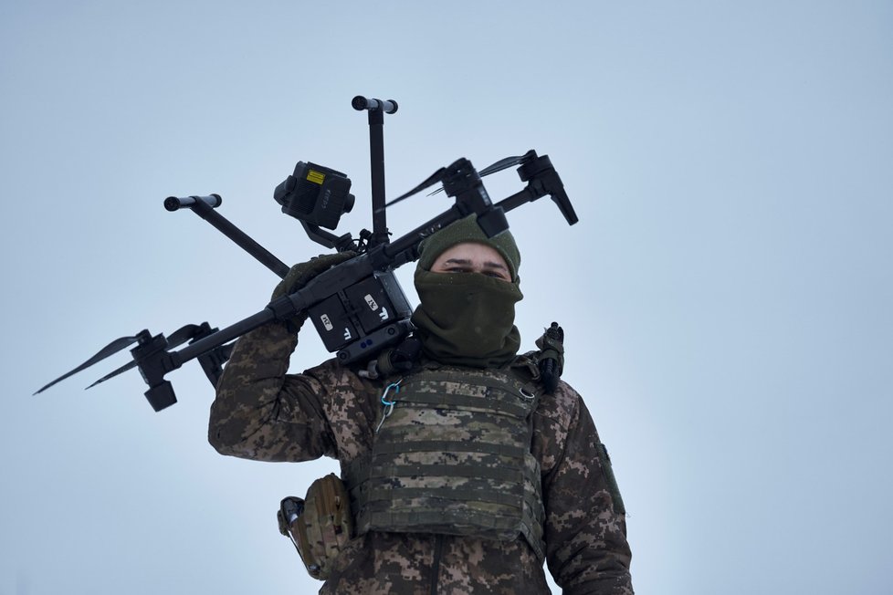 Válka na Ukrajině: Ukrajinští vojáci v Doněckém regionu (17.2.2023)