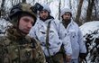 Válka na Ukrajině: Ukrajinští vojáci poblíž města Marjinka v Doněckém regionu (14.2.2023) 