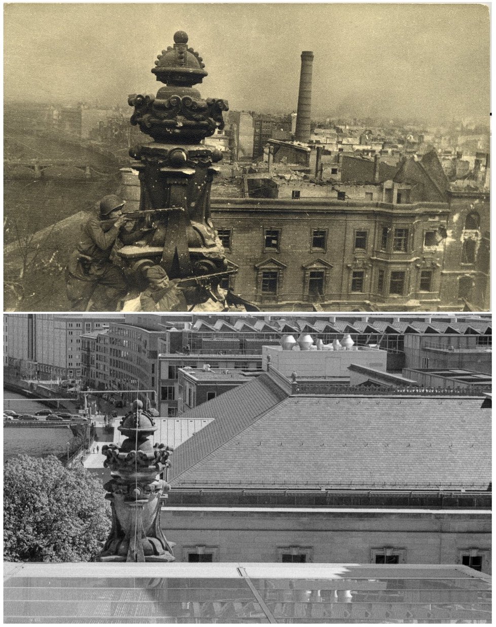 Pohled na Berlín z vrcholu Reichstagu