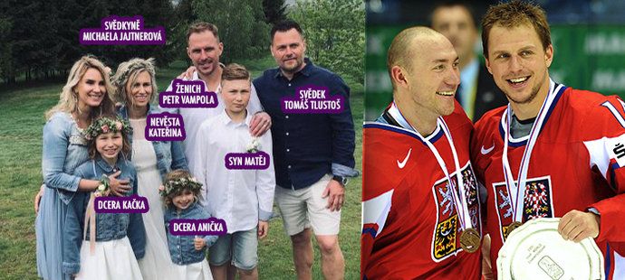 Petr Vampola si vzal vdovu po obránci Karlu Rachůnkovi, jenž tragicky zahynul během svého angažmá v Jaroslavli. Vedle sebe slavili titul mistra světa v roce 2010.