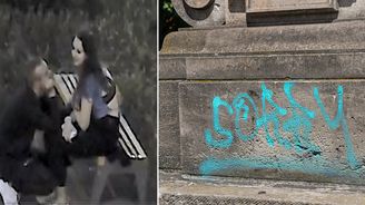 Znáte je? Policie zveřejnila záběry vandalů, kteří posprejovali Karlův most
