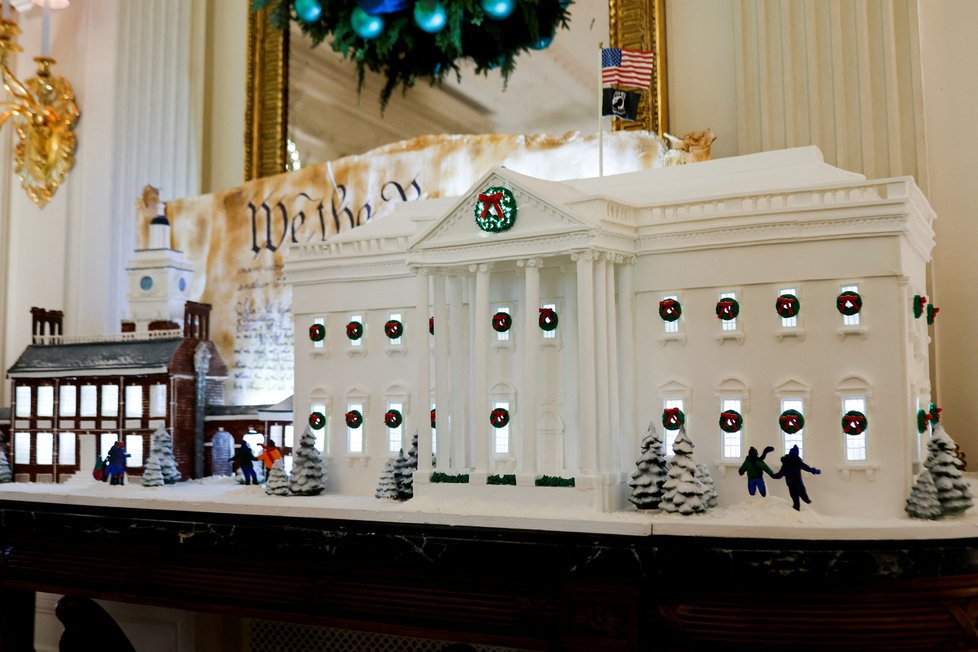 vánoční výzdoba Bílého domu 2022.