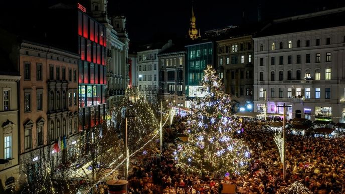 Rozsvícení vánočního stromu v Brně 2022