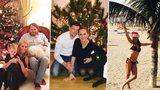 Vánoce celebrit: Ornella a idylka s Koktou a Quentinem, Heidi Janků v bikinách na pláži