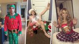 Nejšílenější vánoční outfity hvězd: Nahá hvězda Pobřežní hlídky, elf Robbie i sexy Rihanna v prádle