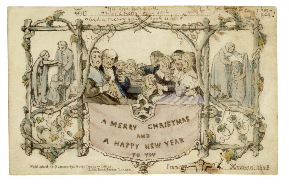 První známé vánoční přání  je z roku 1843