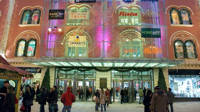 Obchodní centrum Palladium v centru Prahy trpí nedostatkem turistů ze zahraničí.