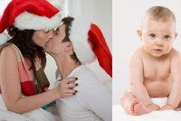 Milujte se a množte se: Na Vánoce lidé počnou nejvíce dětí