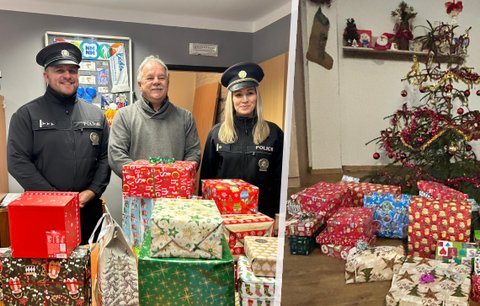 Dojemné gesto karlovarských policistů: Do dětských domovů rozdali téměř stovku darů!