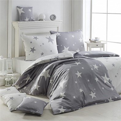 Flanelové povlečení New Star Grey,www.4home.cz, 999 Kč