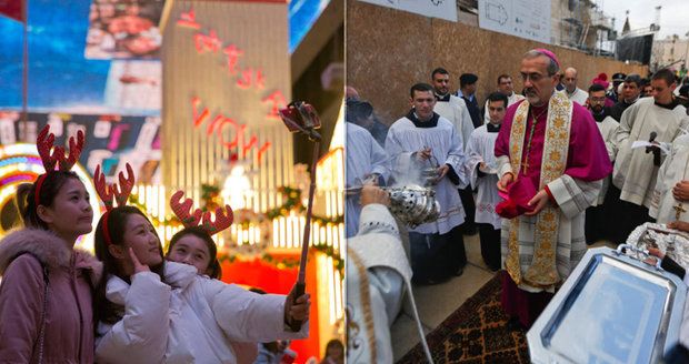 Od Iráku až po Prahu: Křesťané po celém světě slaví Vánoce, podívejte se