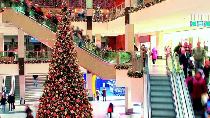 Vánoce v obchodním centru