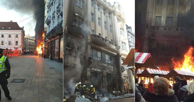 Panika na vánočních trzích: Výbuch způsobil obří požár, který poničil historickou budovu!