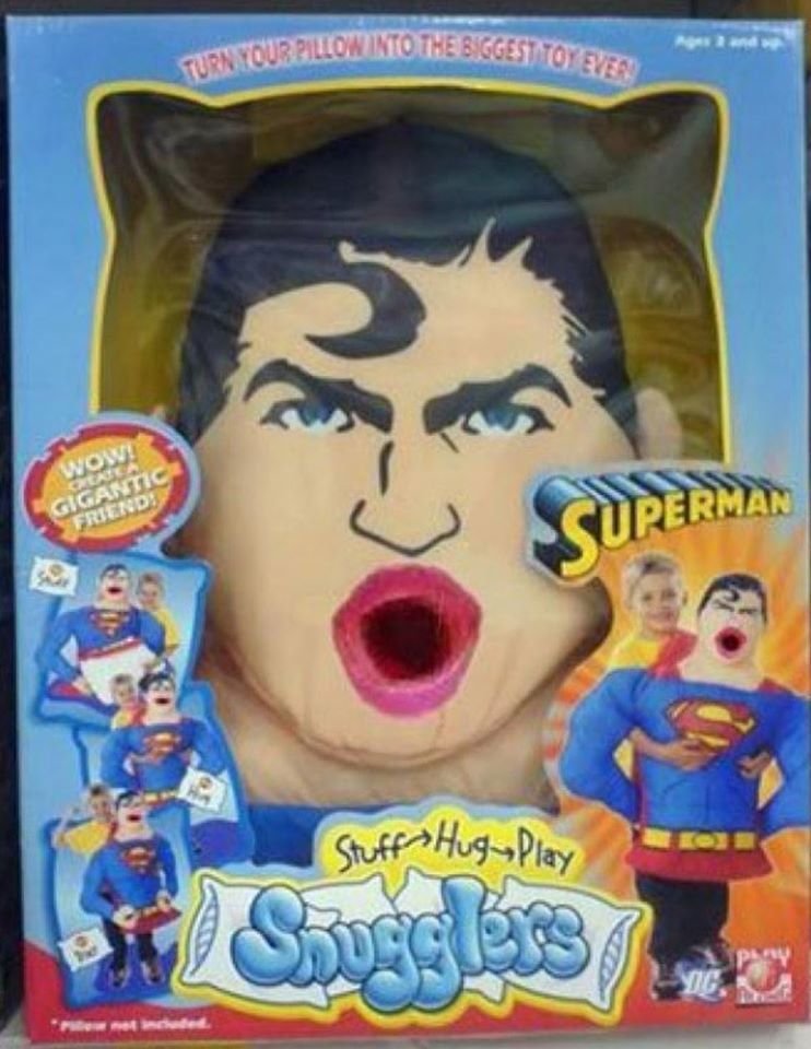 Supermanova figurína má poněkud otevřená ústa.